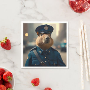 Serviette En Papier Agent Capybara : Garder la paix,