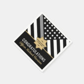 Serviette En Papier Agent correctionnel Silver Line Graduation Party (Coin)