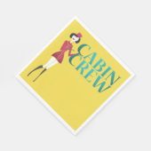 Serviette En Papier Agent de bord avec typographie de l'équipage Cabin (Coin)