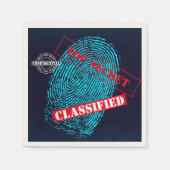 Serviette En Papier Agent secret Détective Spy Mystery Party (Devant)