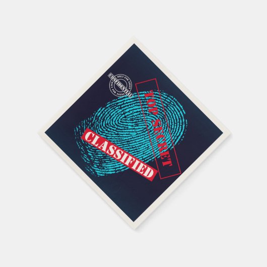 Serviette En Papier Agent secret Détective Spy Mystery Party (Coin)