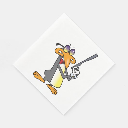 Serviette En Papier Agent secret Penguin (Coin)