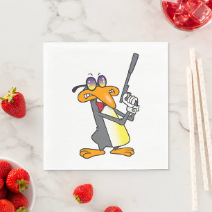 Serviette En Papier Agent secret Penguin