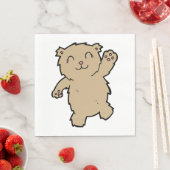 Serviette En Papier Agiter Adorable Ours Souriant (En situation)