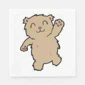 Serviette En Papier Agiter Adorable Ours Souriant (Devant)