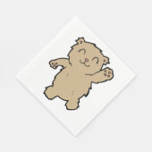 Serviette En Papier Agiter Adorable Ours Souriant (Coin)