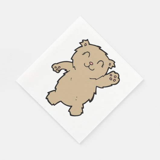 Serviette En Papier Agiter Adorable Ours Souriant (Coin)