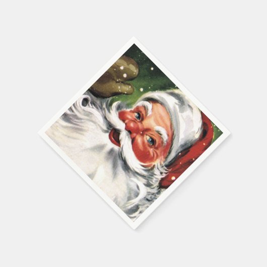 Serviette En Papier Agiter le Père Noël (Coin)