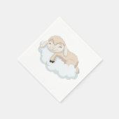 Serviette En Papier Agneau dormant sur un nuage (Coin)