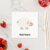 Serviette En Papier Agneau mignon en laine (En situation)