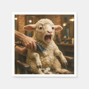 Serviette En Papier Agneau mignon Imaginaire Rasage