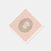Serviette En Papier Agneau rose mignon Baby shower Napkin (Coin)