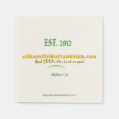 Serviette En Papier Agrainofmustardseed.com EST 2012 (Devant)