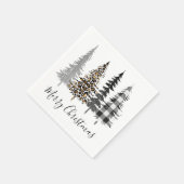 Serviette En Papier Agritourisme moderne arbres de Noël (Coin)