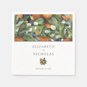 Serviette En Papier Agrumes | Mariage botanique (Devant)