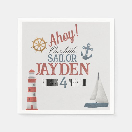 Serviette En Papier Ahoy ! (Devant)