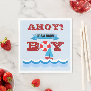 Serviette en papier Ahoy C'est un bébé garçon