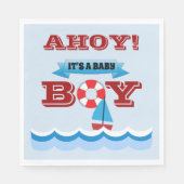 Serviette en papier Ahoy C'est un bébé garçon (Devant)