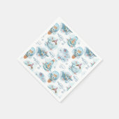 Serviette En Papier Ahoy C'est un garçon Baby shower baleine Invité (Coin)