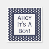 Serviette En Papier Ahoy C'Est Un Garçon Polka Dot (Devant)