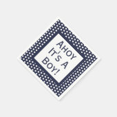 Serviette En Papier Ahoy C'Est Un Garçon Polka Dot (Coin)