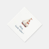 Serviette En Papier Ahoy Little Sailor | Nautique fête d'anniversaire (Coin)
