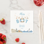 Serviette En Papier Ahoy nautique C'est un Baby shower garçon (En situation)