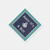 Serviette En Papier Ahoy nautique C'est un garçon serviettes rayées (Coin)