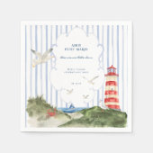 Serviette En Papier Ahoy Petit Marin Serviette Baby shower Nautique (Devant)