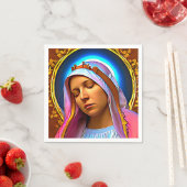 Serviette En Papier AI Art de la bienheureuse Vierge Marie (En situation)