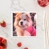 Serviette En Papier Ai Dog (En situation)