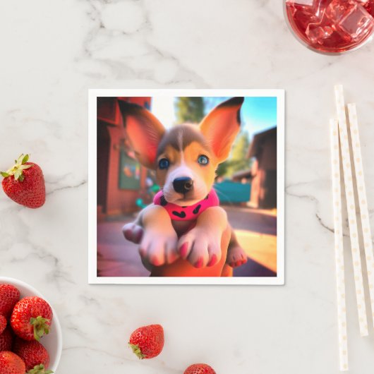 Serviette En Papier Ai Puppy (En situation)