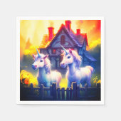Serviette En Papier Ai Unicornes (Devant)
