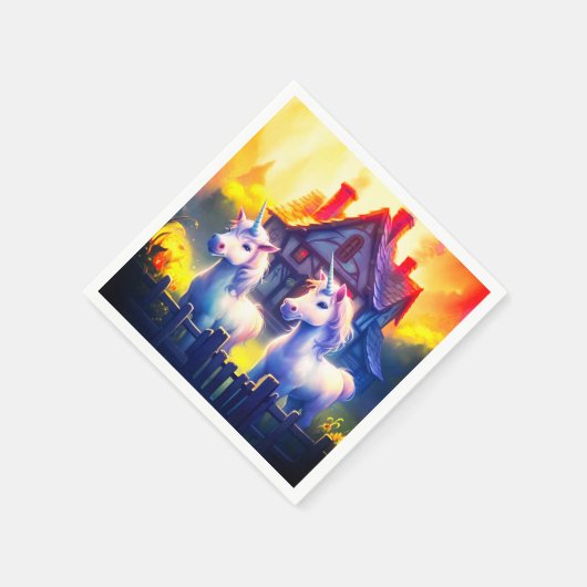 Serviette En Papier Ai Unicornes (Coin)