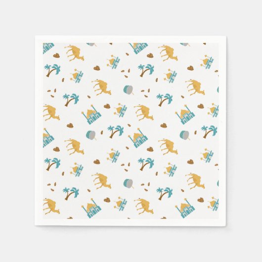 Serviette En Papier Aïd moderne Moubarak Ramadan & Aïd serviettes (Devant)