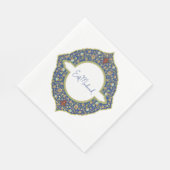 Serviette En Papier Aïd Moubarak bleu (Coin)