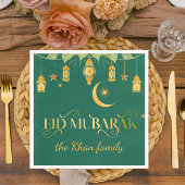Serviette En Papier Aïd Moubarak Custom Gold Lanterns + Lune