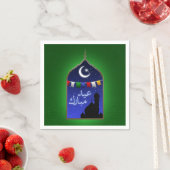 Serviette En Papier Aïd Moubarak Garland Moon (En situation)