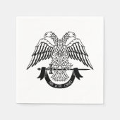 Serviette En Papier Aigle à deux têtes comme symbole maçonnique (Devant)