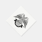 Serviette En Papier Aigle à deux têtes comme symbole maçonnique (Coin)