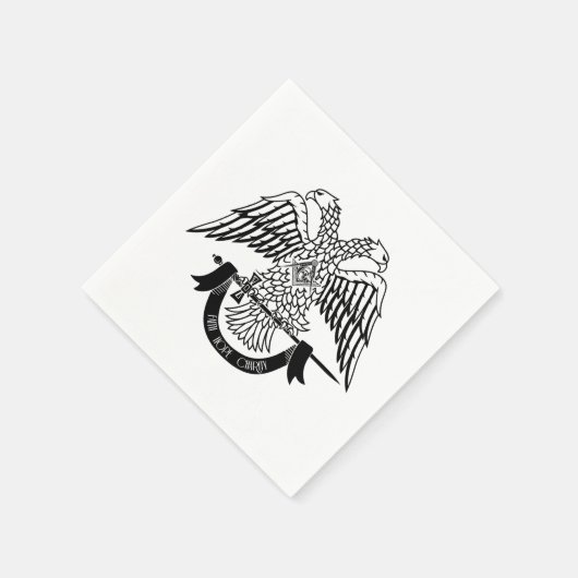 Serviette En Papier Aigle à deux têtes comme symbole maçonnique (Coin)