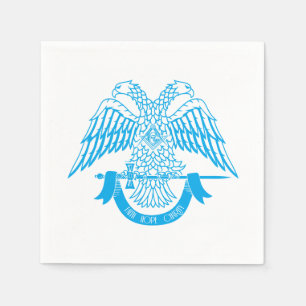 Serviette En Papier Aigle à deux têtes comme symbole maçonnique