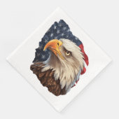 Serviette En Papier Aigle à drapeau américain (Coin)