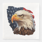 Serviette En Papier Aigle à drapeau américain (Devant)