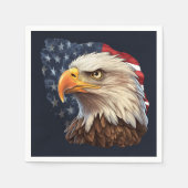 Serviette En Papier Aigle à drapeau américain (Devant)