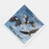Serviette En Papier Aigle à tête blanche (Coin)