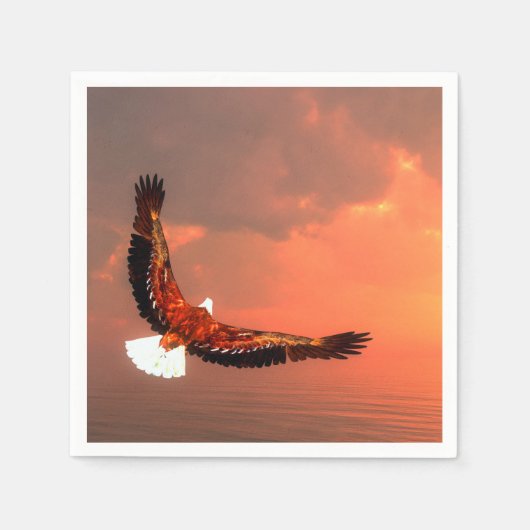 Serviette En Papier Aigle à tête blanche (Devant)