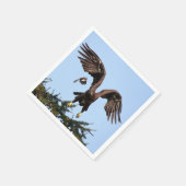 Serviette En Papier Aigle à tête blanche juvénile décolle (Coin)