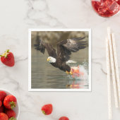 Serviette En Papier Aigle à tête plate (En situation)