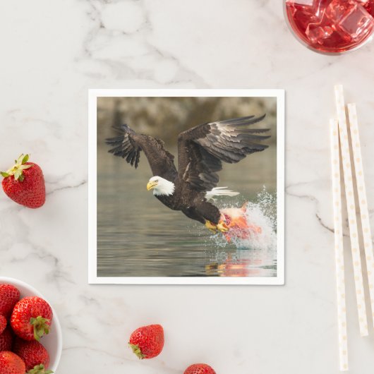 Serviette En Papier Aigle à tête plate (En situation)